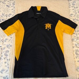 Sussex County Miners (professional baseball) Sport-Tek Black and Gold Polo Shirt